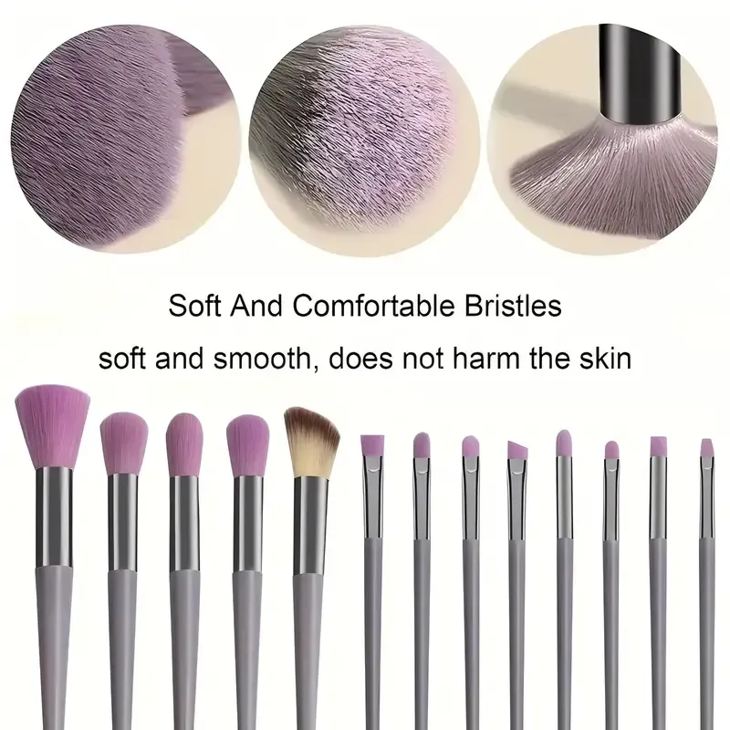 13PCS Makeup Brushes Set Eyeshadow Foundation Highlighter Blush Concealer Female Soft Beauty Tool Puff Beauty Sponges Thumb Puff — image 2