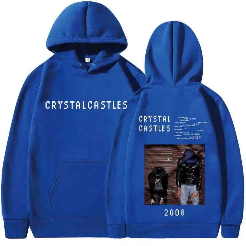 Crystal Castles Hoodie Men Women Hip Hop Rock Oversized Sweatshirt Male Vintage Gothic Streetwear Men's Fleece Cotton Hoodies — image 3