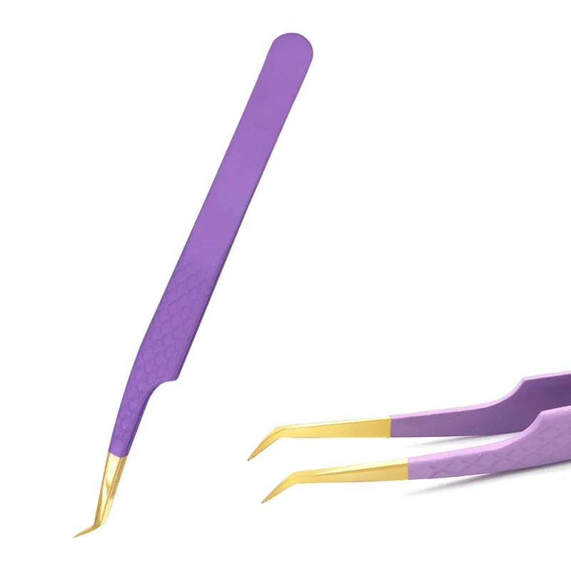 Eyelashes Tweezers Stainless Steel Superhard Tweezers High Precision Anti-static Tweezers For Eyelash Extensions Tools