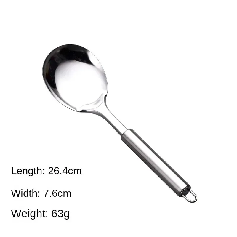 Durable Stainless Steel Wok Spatula Long Handle Kitchen Gadgets Kitchen Cooking Utensil Set Rice Spoon Ladle Cooking Tools