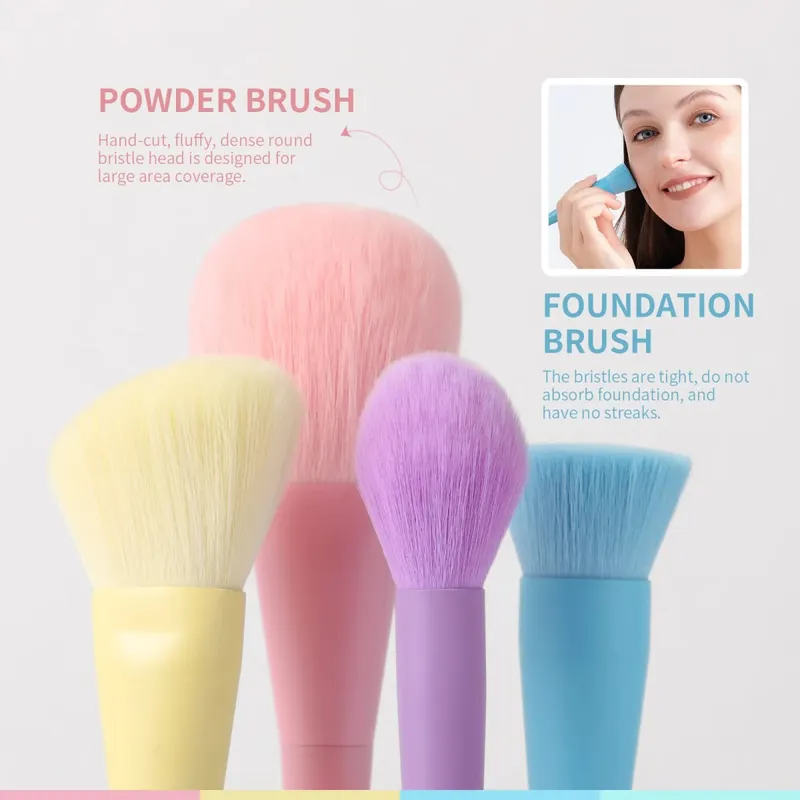 Docolor Professional Makeup Brushes Set 17pcs Foundation Powder Blush Eyeshadow Eye Make Up Brush Woman Face Tools Original