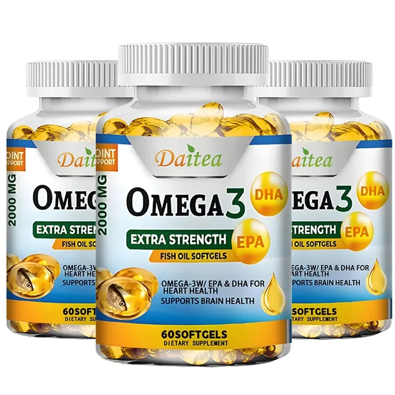 EPA 및 DHA가 함유된 오메가 3 피쉬 오일 2000mg 소프트젤 심장 뇌 관절 및 눈 건강 지원 신경 기능 및 면역력 향상 — image 11