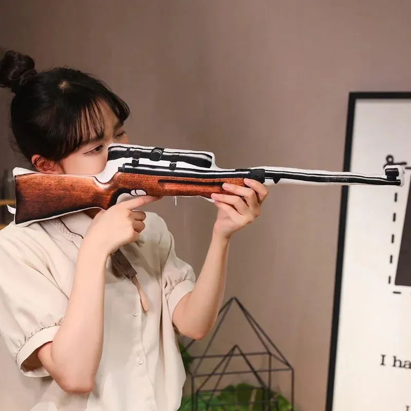 Super Cool Realistic Stuffed Printed Firearm Plush Toys Soft Funny Lifeiliek Rifle Sniper Rifle Toys Game Props For Boys — image 5
