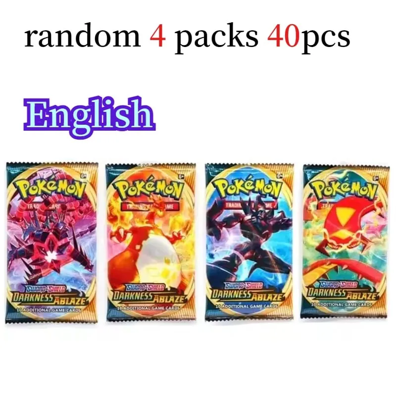 Menyenangkan 40 Buah Paket Kartu Pokemon 4 Set Sun Moon Violet 151 Kartu Perdagangan Inggris Mainan Koleksi Hadiah Halloween Fantasi Sci Fi — image 11