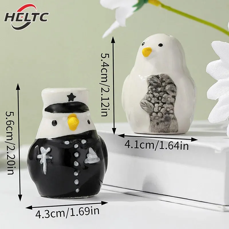 2Pcs Ceramic Penguin Salt And Pepper Shaker Cartoon Spice Container Wedding Party Favor Tabletop Animal Decoration Spice Jar — image 7