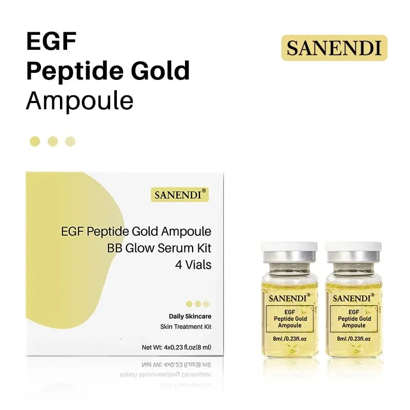 4PCS Salmon DNA Gold BB Glow Kit Dr.Pen Gold Stem Cell Ampoule Foundation Starter AQUA Peptide Face Skin Care Essence 8ml — image 11