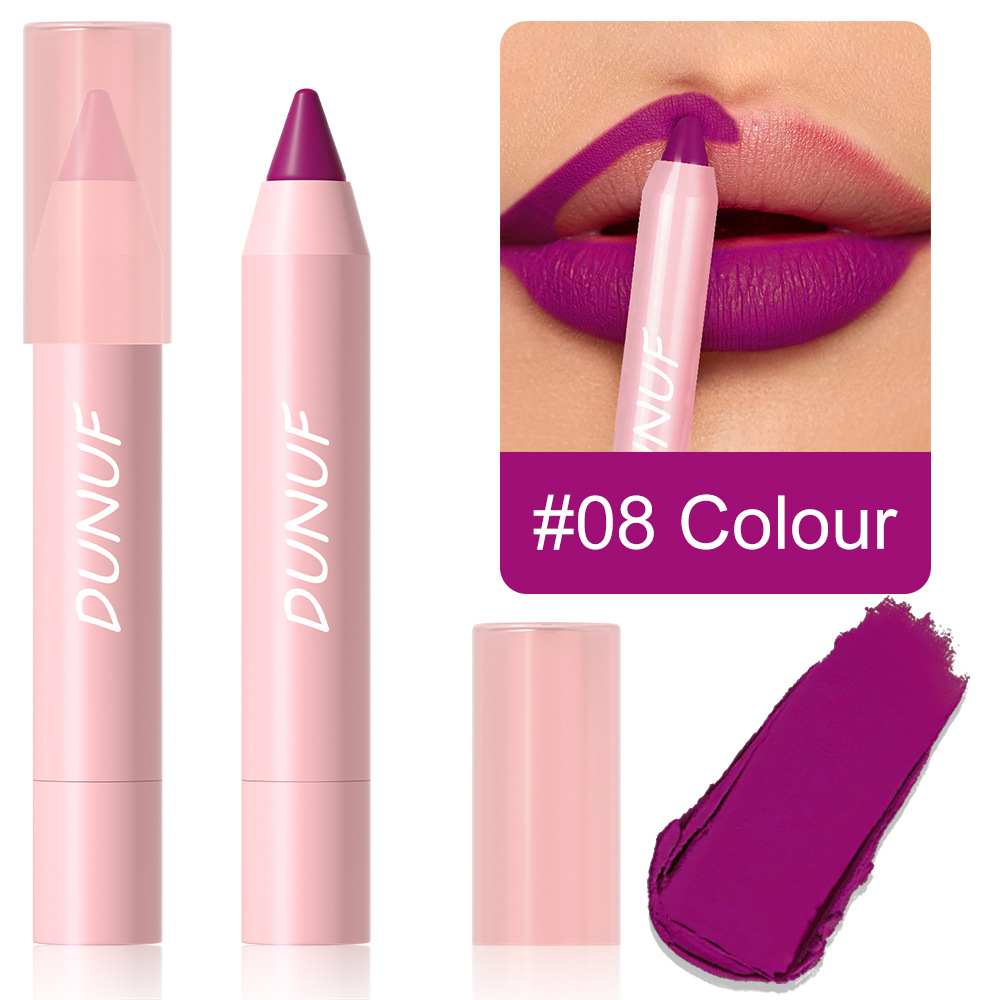 18-Colors Lipstick Pencil Waterproof Sexy Red Matte Contour Tint Lipstick Lasting Non-stick Cup Lipliner Pen Lip Makeup Cosmetic — image 15