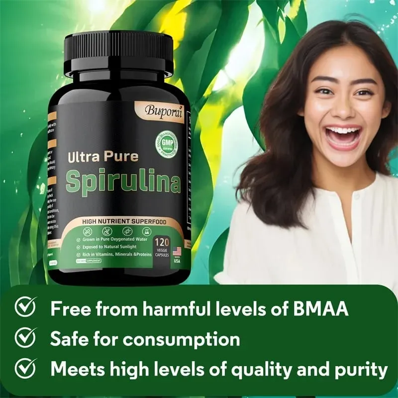 Organic Spirulina - Detoxification Immune System Cardiovascular Antioxidant Improve Digestive HealthSupplementsSupplements — image 6