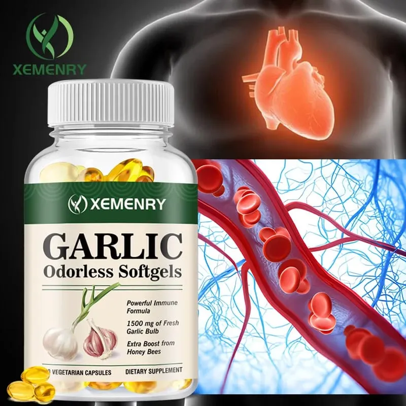 Odorless Garlic Capsules - Balance Cholesterol Levels Support Heart and Cardiovascular Health — image 2