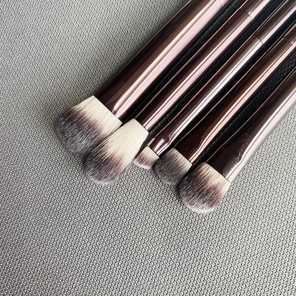 Zandloper Oogmake-up Kwasten Set Luxe Schaduw Cosmetische Brush Kit Blending Shaping Contouring Highlighting Brow Concealer Liner — image 3