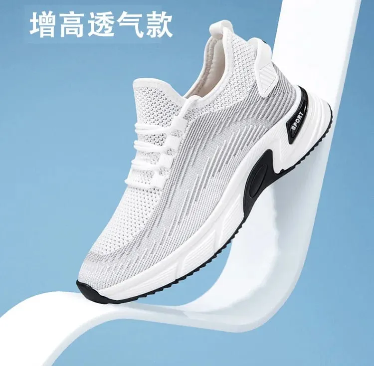 Buty Podwyższające Niewidoczne Podwyższenie 8cm. Oddychające buty sportowe z siateczki podwyższające wnętrze dla butów męskich Rozmiar 6cm — image 8