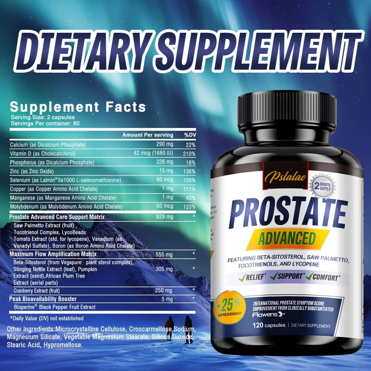 Report Item Prostate - Premium Formula with Saw Palmetto Lycopene Nettle Cranberry - 30/60/120 Capsules