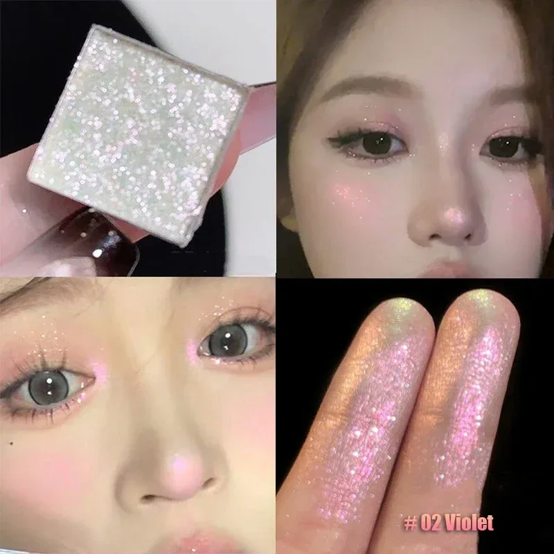 Multichrome Metallic Changing Eye Shadow Cards Waterproof Chameleon Blue Ultra-Shiny Holographic Glitter Eye Makeup Highlighter — image 8