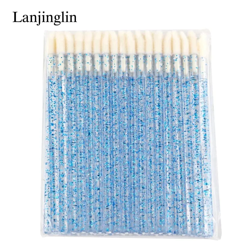 Hot Sale 50 Pcs Crystal Lip Brush Removing Cleaning Mascara Applicator Makeup Lip Brushes for Eyelash Extension Tools maquillaje — image 14