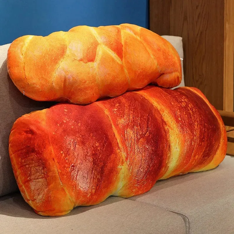 20/40/60cm Simulation Bread Plush Pillow Stuffed Baguette Croissant Hot Dog Toasted Bread Plushie Food Cushion Home Decor Gift — image 10