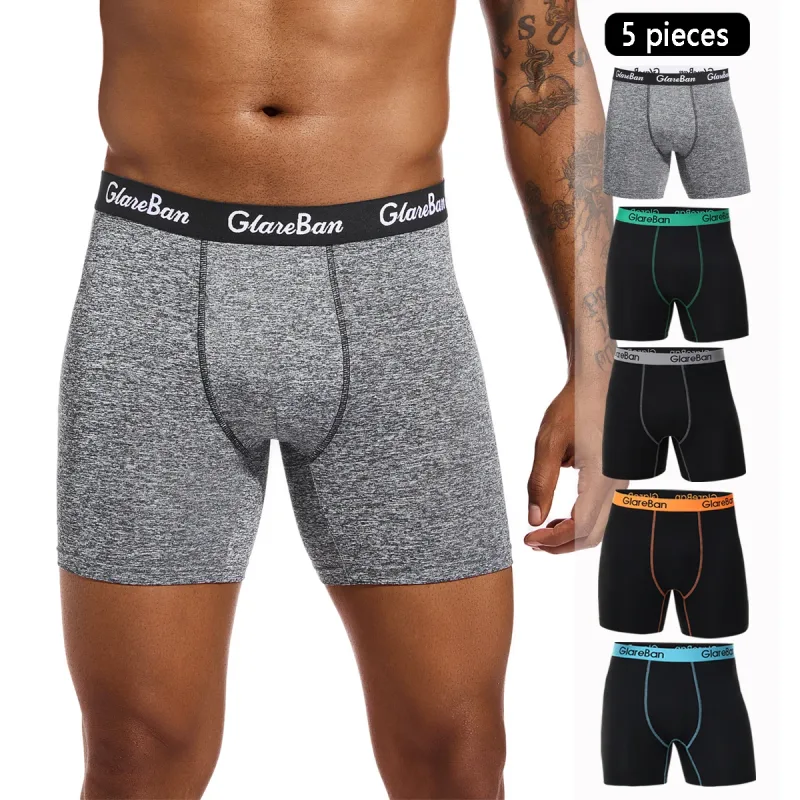 5pcs Set Mid-Long Boxer Shorts Halloween Underwear Male Underpants for Men Homme Boxershorts Slips Soft Panties Brand Sexy — image 10