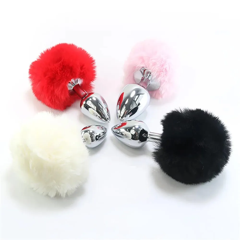 Plush Silikon Ekor Arnab Butt Plug Vibrator Dildo Prostat Massager Mainan Seks Lelaki Wanita Dewasa Boleh Digunakan Semula — image 2