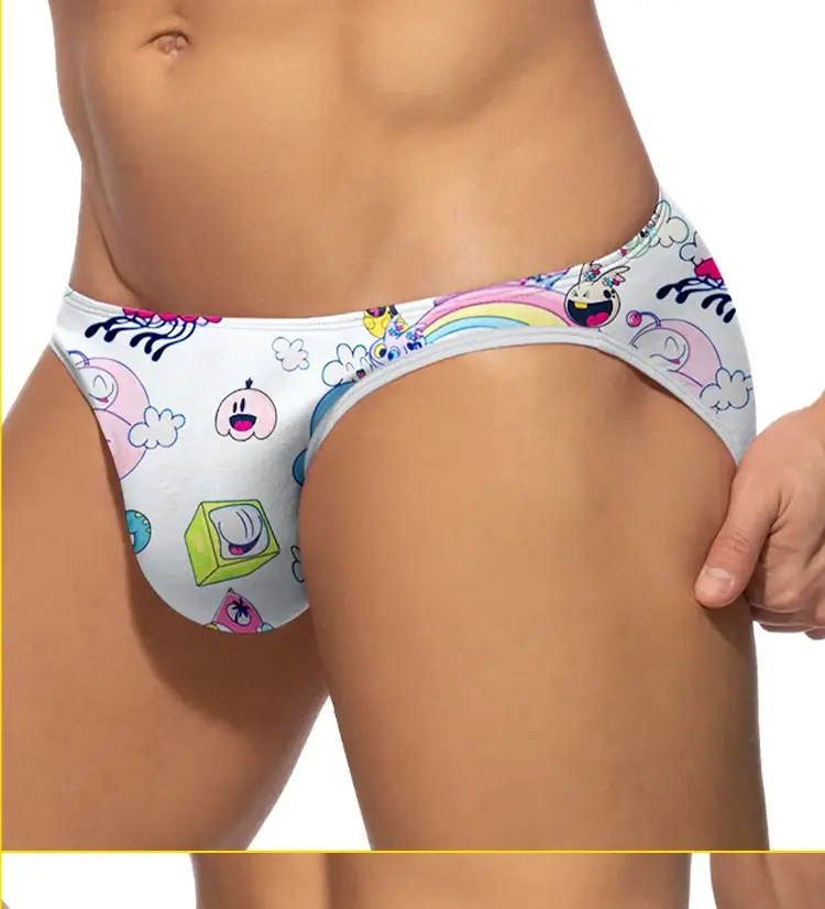 3PCS Hot Sale Modal Graffiti Printed Sexy Man Brief Underwear Men Underpant Quick Dry Slip Panties Jockstrap Men's Briefs Gaysex — image 19