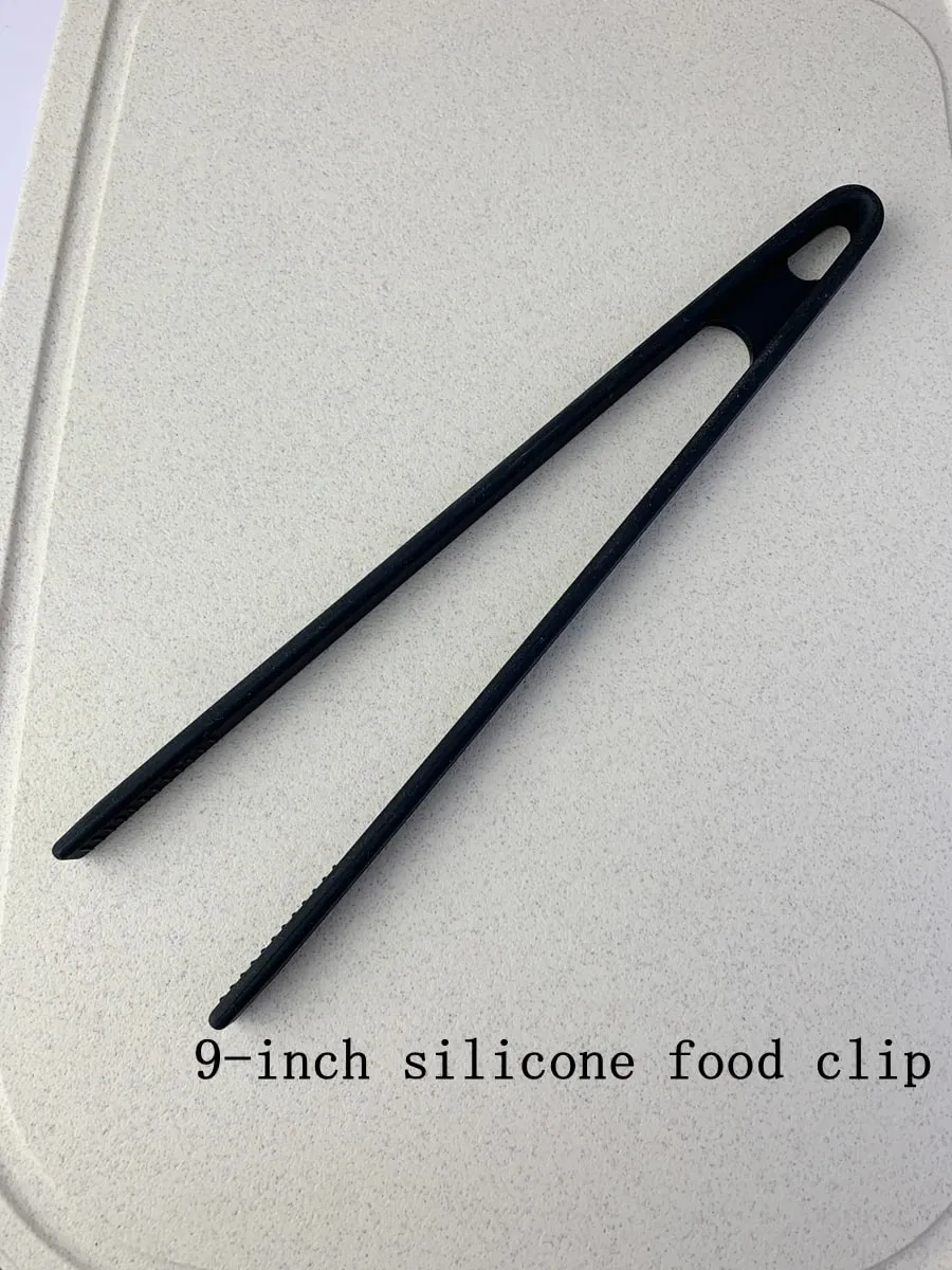 3pcs Silicone Kitchen Cooking Tongs Set Stainless Steel Nonstick Food Tongs Non-Slip Cooking Clip Clamp BBQ Salad Grill Tools