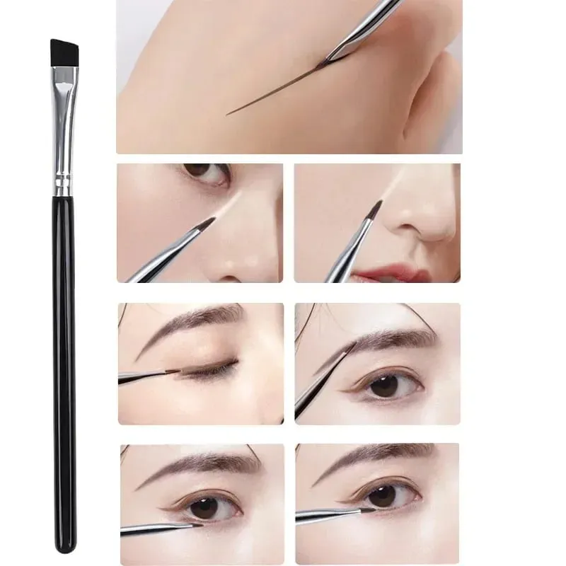 Bent Liner Makeup Brushes Angled Eyeliner Brush Fine Eyeliner Brushes Eye Contour Makeup Tool Eyeshadow Eye Brow Brushes Tool — image 5