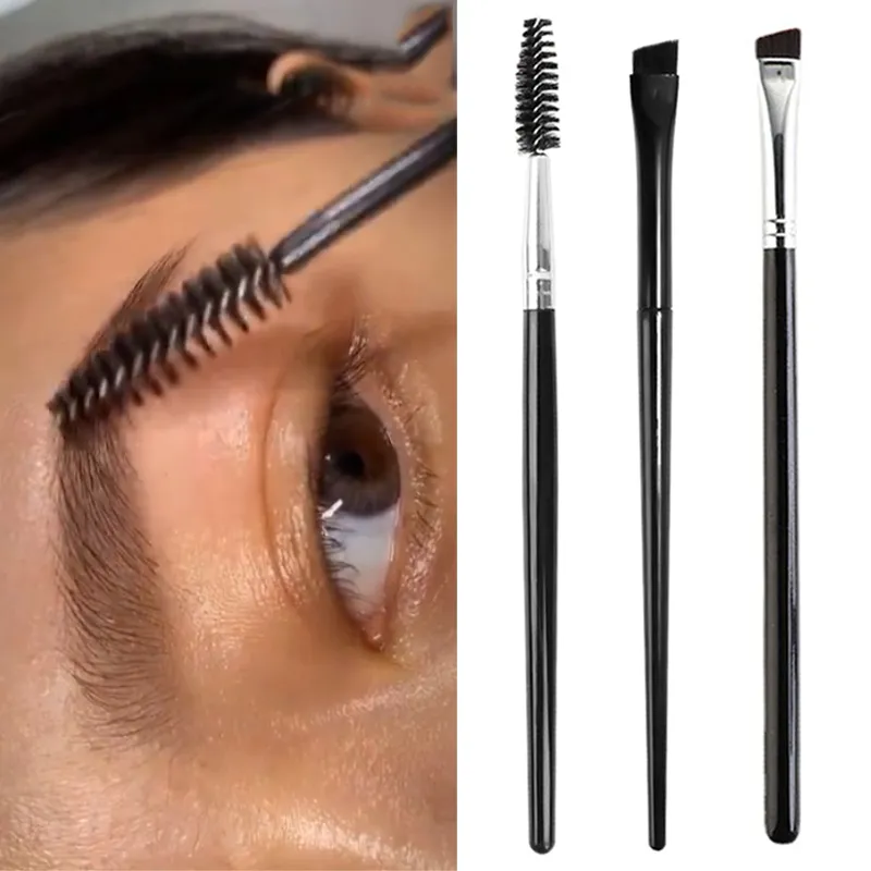 1/10pcs Soft Eyelash Brushes twisted Eyebrow Brush Elbow Contouring Eye Brow Eyeliner Brushes Eyes Blending Cosmetic Makeup Tool — image 4