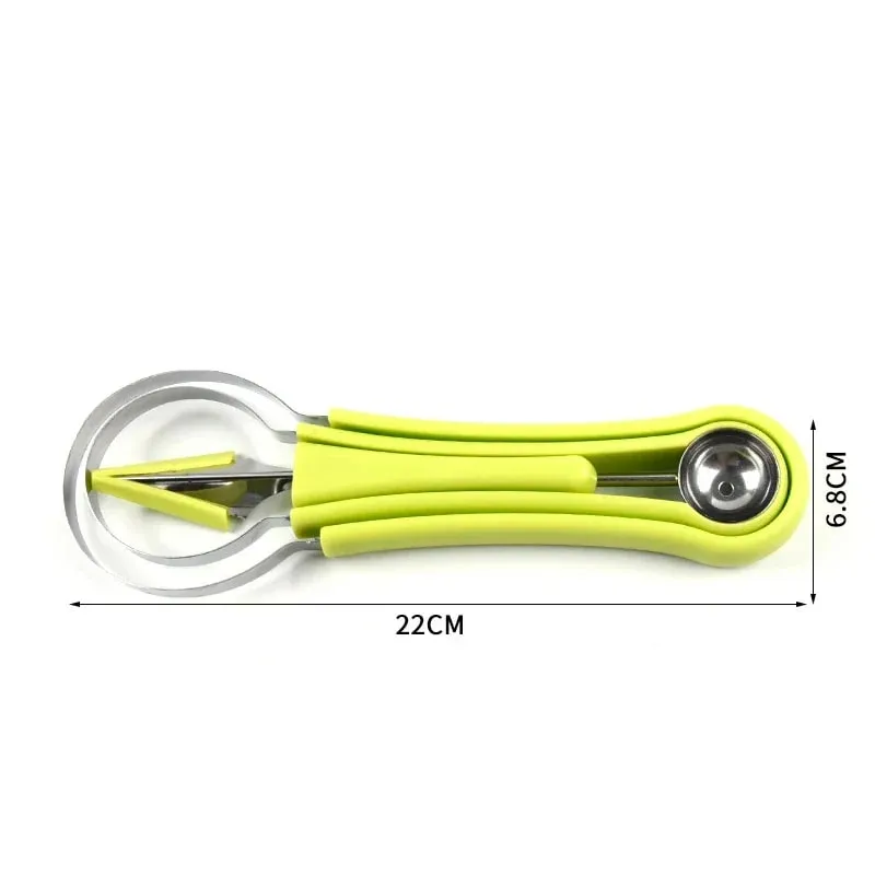 4 In 1 Watermelon Slicer Cutter Scoop Fruit Carving Knife Cutter Fruit Platter Fruit Dig Pulp Separator Kitchen Gadget Accessory — image 6