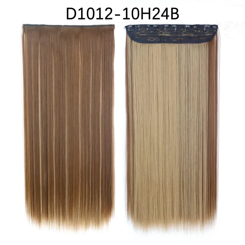 Azqueen Long Synthetic Water Wavy Clips Extension Hairpiece on 5 Clip-in Hair Ombre Brown Tail Blonde Fack Hair — image 13
