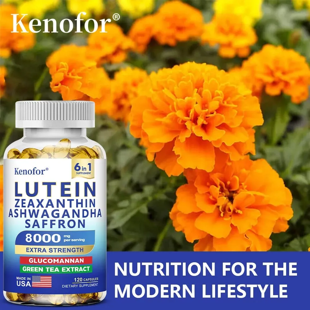Lutein and Zeaxanthin Supplement - Essential Eye Vitamins for Adults Eye Health with Glucomannan Ashwagandha for Vision Health — image 6