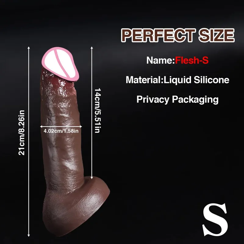 Billig blød hud Føles realistisk tyk dildo homoseksuelle onanister Silikonepik Stor sugekop penis analstik sexlegetøj til mænd Kvinder — image 8