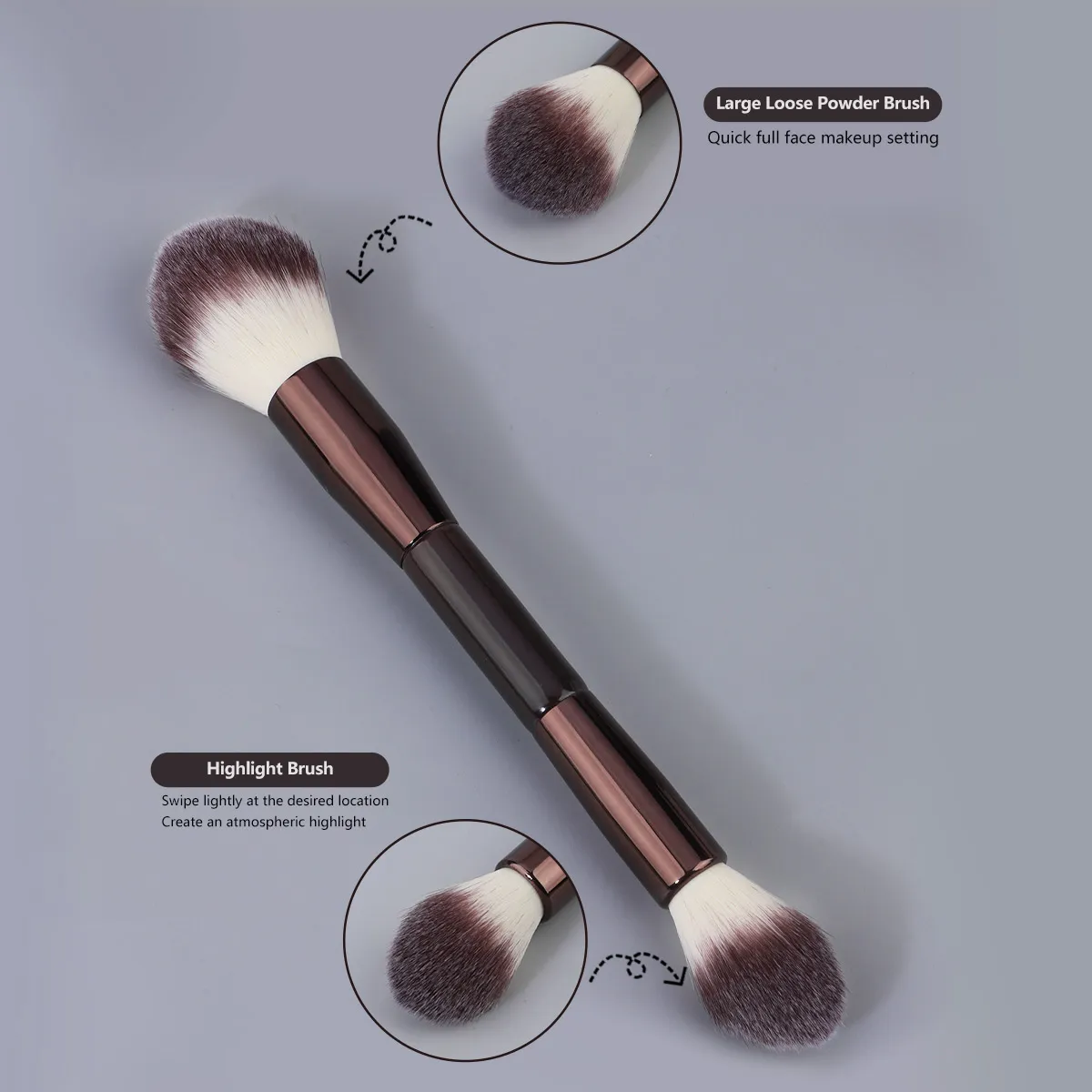 7PCS Makeup Brushes Set Double Head Foundation Brush Face Contour Sculpting Makeup Tool Soft Fluffy Loose Powder Brush — image 4