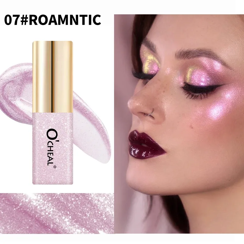 O’cheal Liquid Eye Shadow Neck Diamonds Shiny Waterproof Charming Silkworm Shimmer Eye Makeup Cosmetics Glitter Highly Pigmented