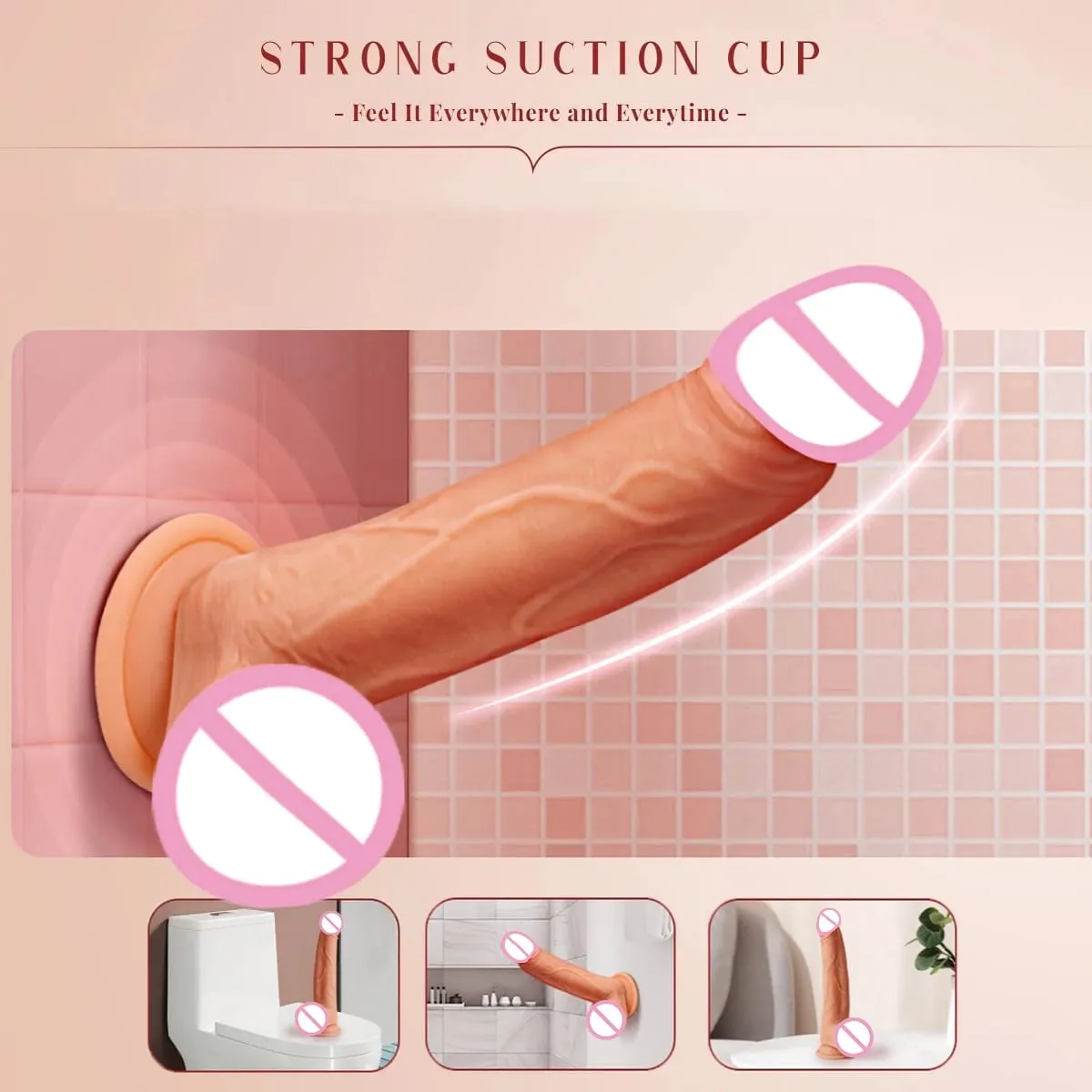 Huge Realistic Silicone Remote Control Dildo Thrusting Vibrating Female Sex Toys Penetration G Spot Clit Vagina Orgasm Massager — image 5