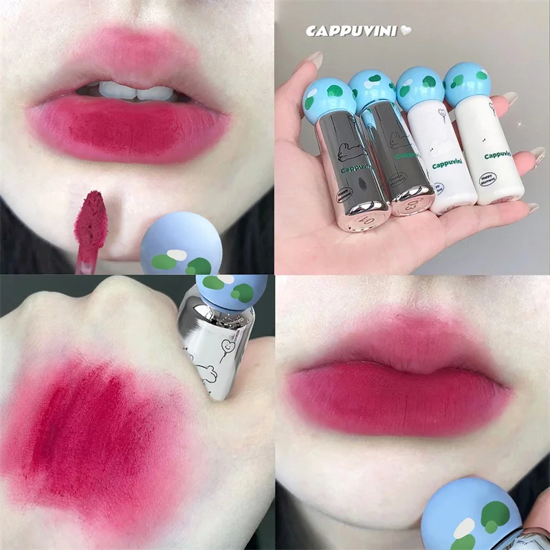 Velvet Matte Lip Mud Cute Rabbit Liquid Lipstick Mousse Red Brown Long Lasting Smooth Lip Gloss Lips Makeup Student Cosmetics — image 8