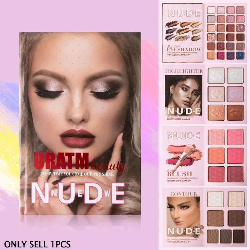 Multi‑Page All‑In‑One Makeup Book Kit Eyeshadow Blush Highlighter & Contour Powder Palette — image 2