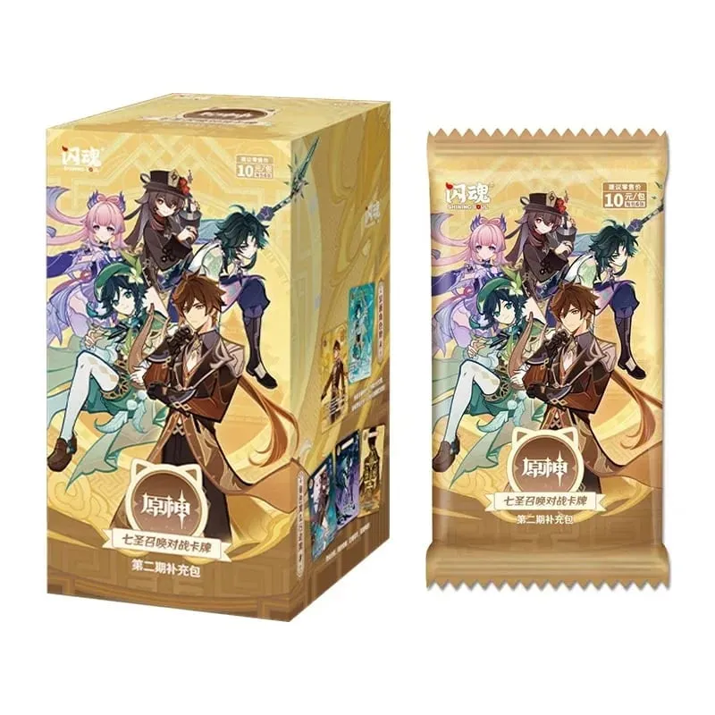Original Genshin Impact Card Genius Invokation TCG Battle Card Hu Tao Raiden Shogun Anime Character Collection Card Kid Toy Gift — image 3