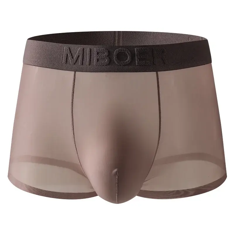 Mens Underwear Breathable Mesh Boxer Shorts Low Waist Boxers Breathable Mesh Classic Panties — image 4
