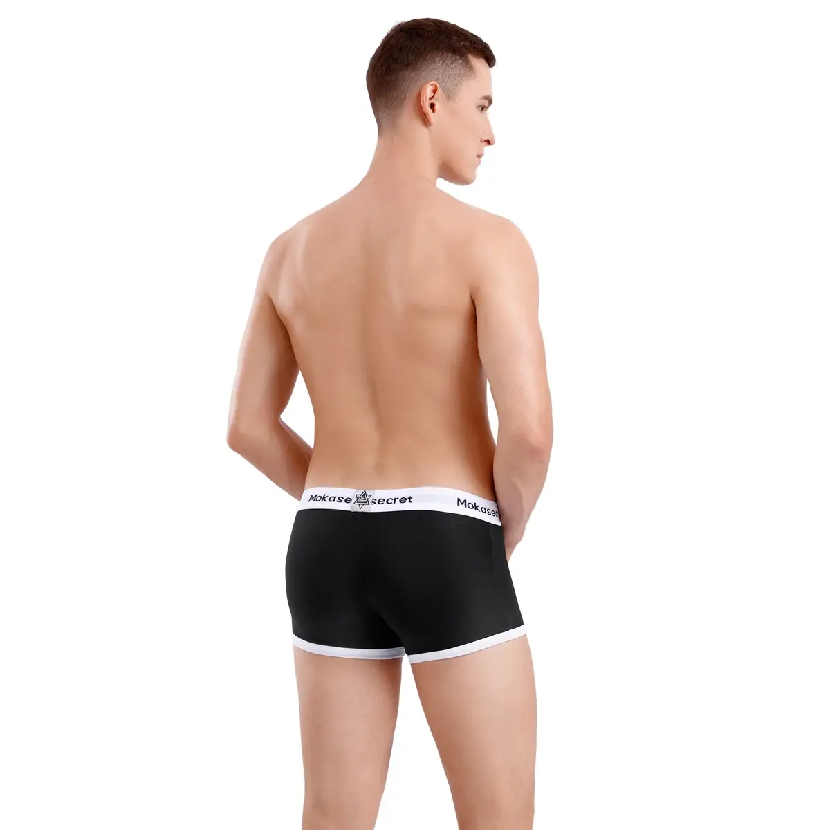 Men's Cotton Boxer Underwear Men's Fashion Letter Belt Underpants Breathable Soft Comfortable Male Panties Shorts — image 3
