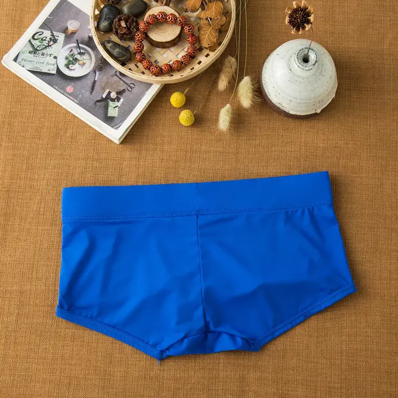 Men's flat-angle milk silk underwear comfortable and skin-friendly breathable silky smooth quick-drying low-rise boxers — image 8
