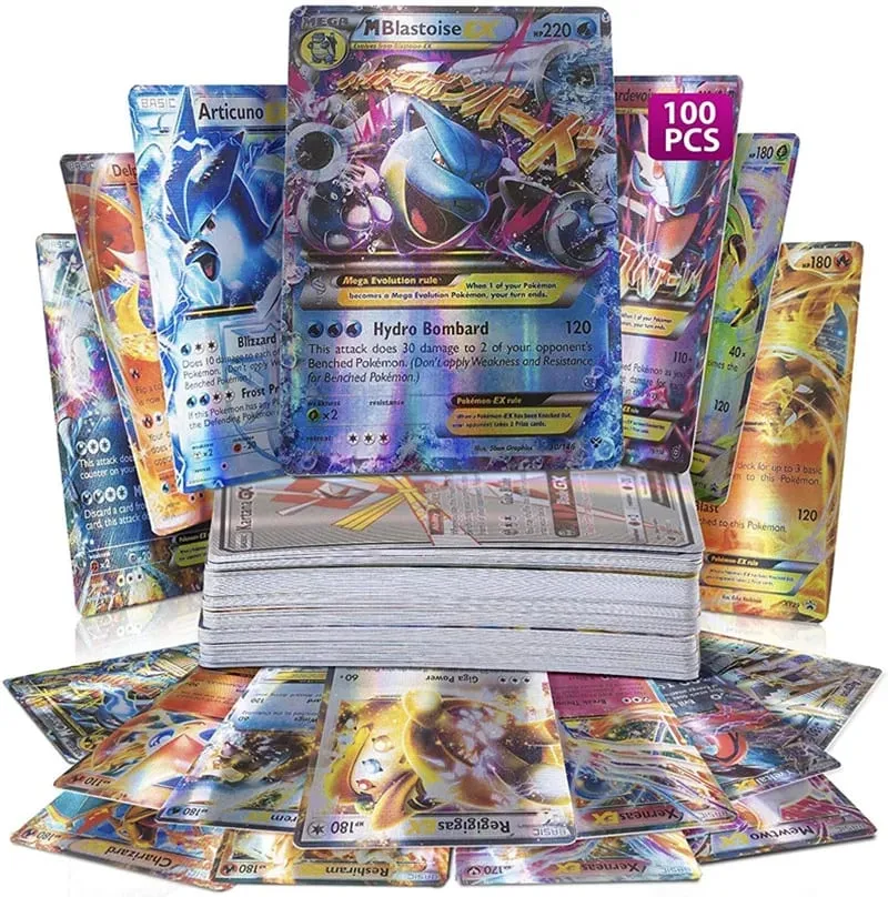 20Pcs English Pokemon Cards GX Tag Team Vmax EX Mega Shining Game Battle Carte Trading Collection Cards Toys Children Gifts — image 3