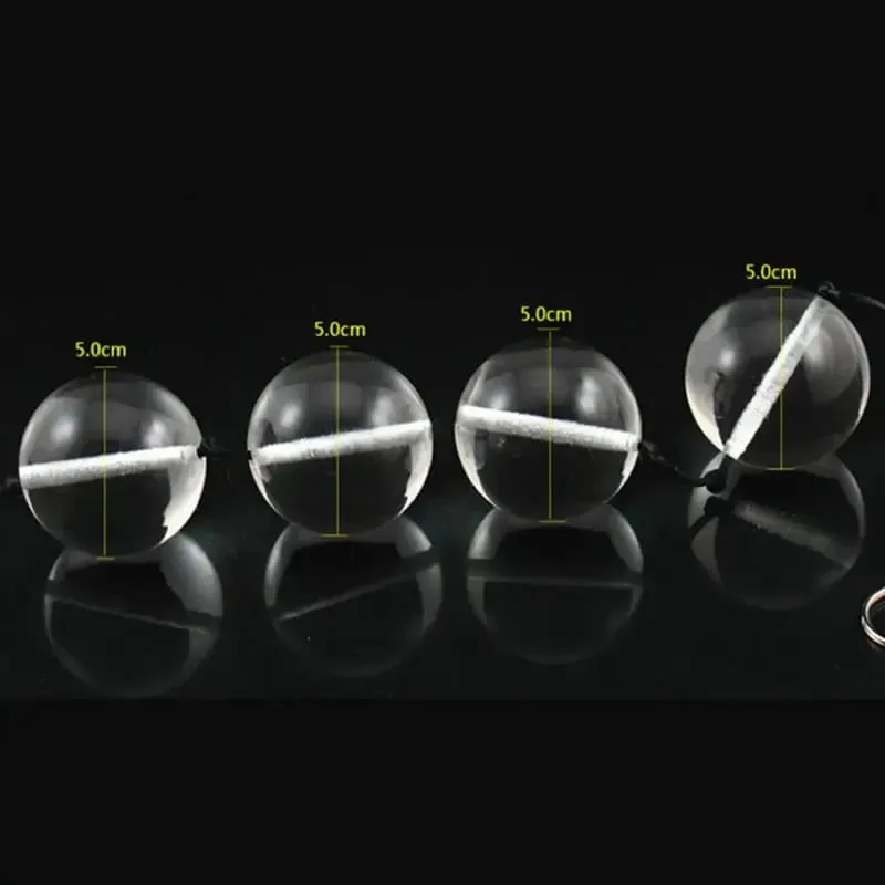 Big Crystal Glass Ball 40mm 50mm Anal Plug Beads Vagina Hand Training Vaginal Kegel Butt Plug Ball Sex Toys for Gay Women Men