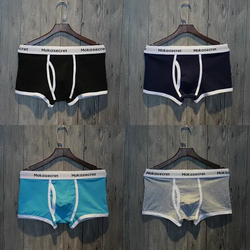 Men's Cotton Boxer Underwear Men's Fashion Letter Belt Underpants Breathable Soft Comfortable Male Panties Shorts — image 10