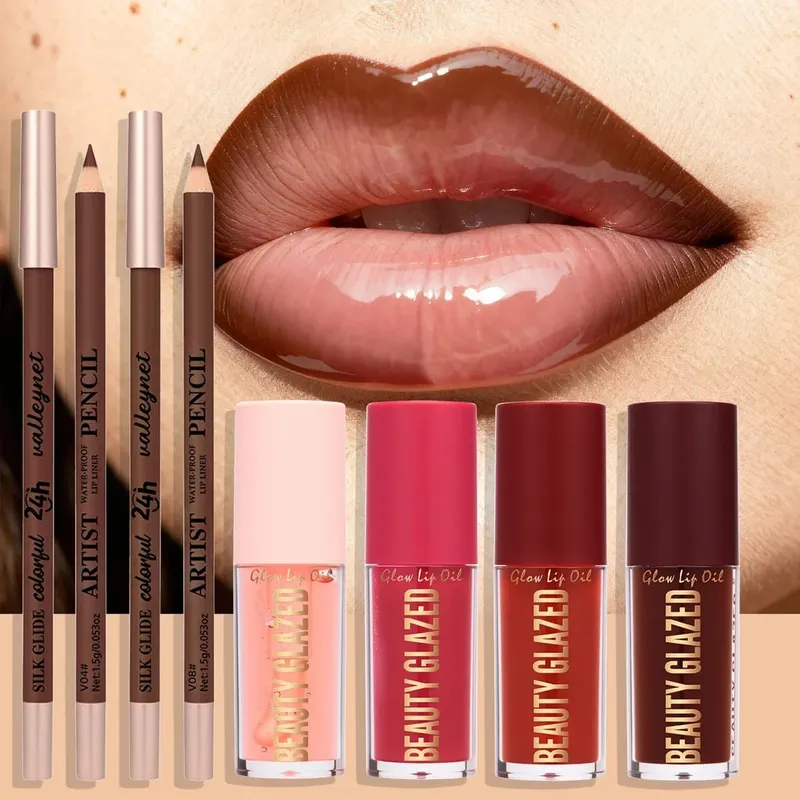 3Pcs/Set Matte Velvet Lip Liner Lip Oil Lip Combo Long Lasting Waterproof Lipliner Lip Makeup — image 2