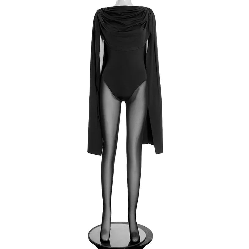 Women Elegant Sexy Swing Collar Shawl Bodysuits Chic Fashion Sleeveless Stretch Club Party Rompers Streetwear Overalls Tops — image 11
