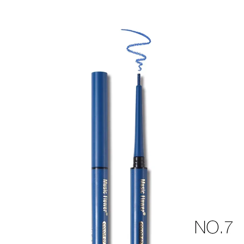 Music Flower 12 Color Gel Eyeliner Pencil Automatic Waterproof Eye Makeup Black Blue Eyleliner Long Lasting Shimmer Cosmetics — image 12