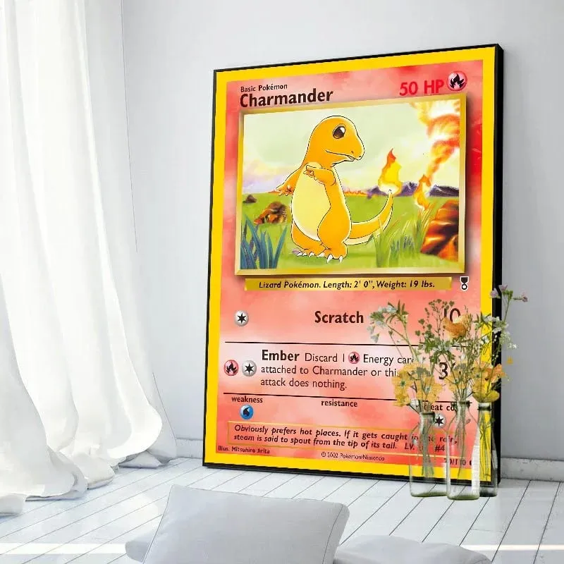 Pokemon Basis Set 1996 Jaar Engels Kaarten Shining Canvas Painting Poster Print Watercolor Wall Art Picture Home Decor Gifts — image 20