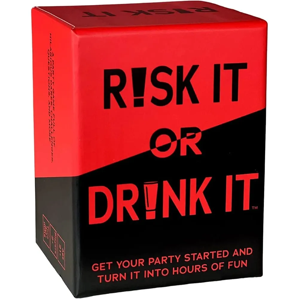 Risk It Or Drink It Fun Party Game For College Card Game Drinking Game Pregame Night Hilarious Dares Challenges Questions Adults — image 2