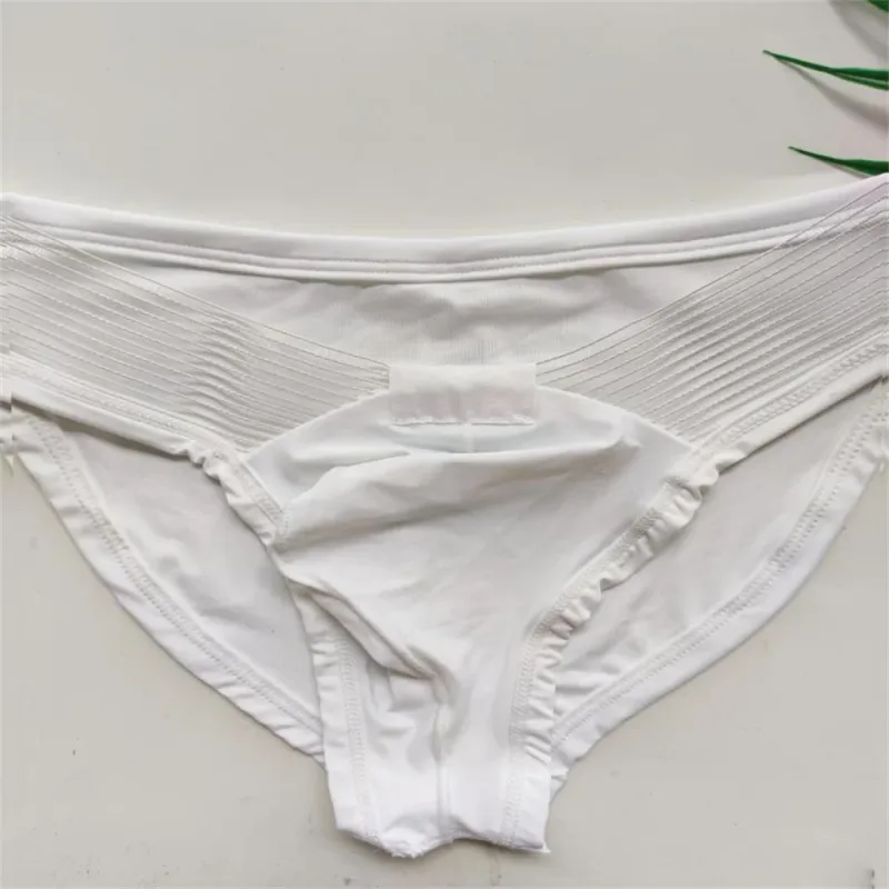 Hot Hollow Men's Sexy Iice Silk Underwear Men Comfy Breathable Low-Waist Panties Breathable Low-waist U Convex Briefs — image 14