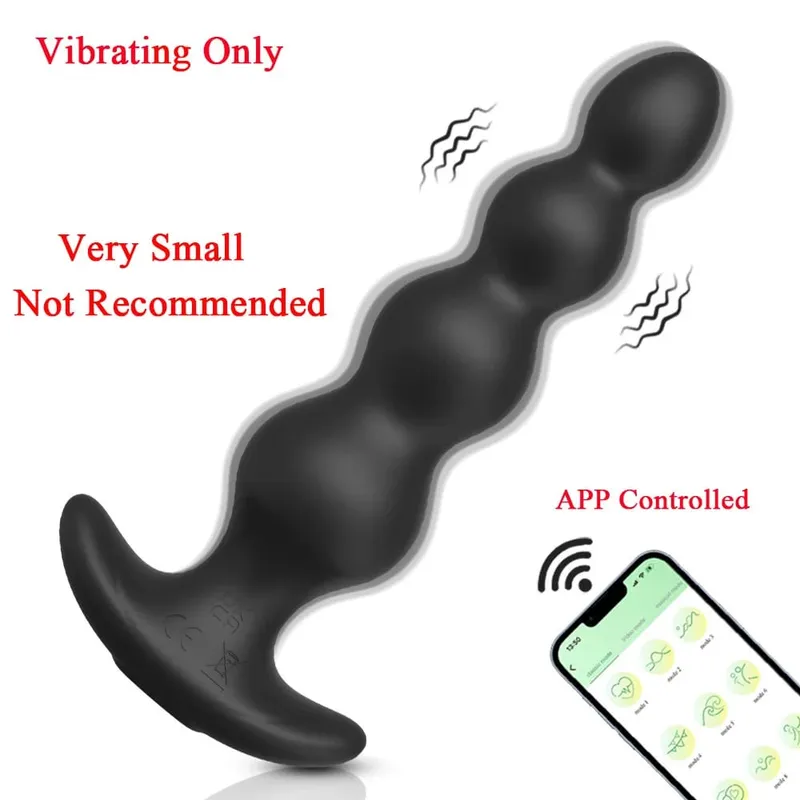 Thrusting Anal Plug Vibrator Anal Beads Male Prostate Massager Telescopic Vibrating Butt Plug Stimulator Sex Toys for Women Men