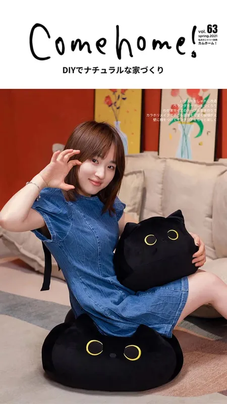18cm/40cm/55cm Black Cat Shaped Soft Plush Pillows Doll Lovely Cartoon Animal Stuffed Toys Girls Birthday Gifts Ornaments — image 10