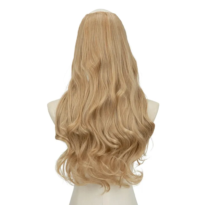 Premium Synthetic U-Part Clip In Hair Extension Long Thick Curly Natural Blonde False Heat Resistant Hair Hairpieces For Women — image 25
